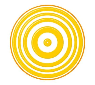 Concentric  yellow circles Stock Illustration
