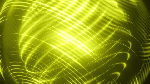 Concentric Yellow Light Rings, 4K Futuristic Looping Abstract 3D Background Stock Footage 307419330