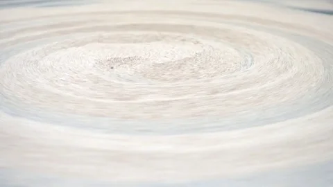 Concentric Zen circles close up , Dancing sand close up Stock Footage 83345212