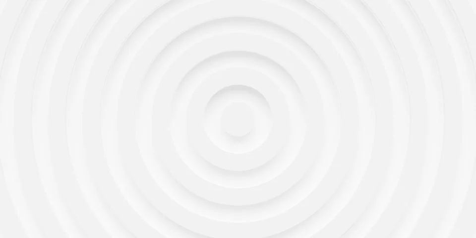 Concentric zig zag offset white rings or circles background wallpaper banner  Stock Illustration