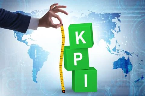 Concepg of key performance indicator Stock Photos