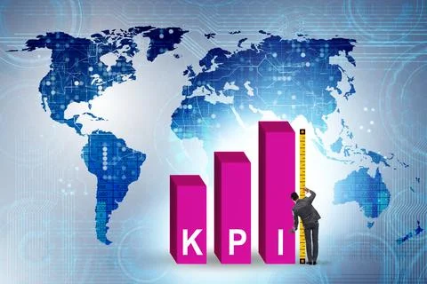 Concepg of key performance indicator Stock Photos