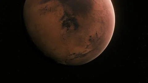 Concept 112-P1 View of the 3D Rendering Realistic Planet Mars Stock Illustration