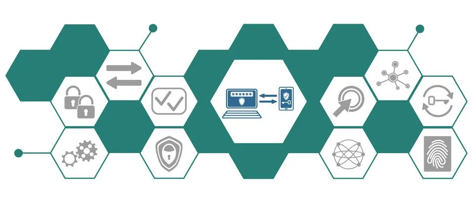 Concept of 2fa Stock Illustration