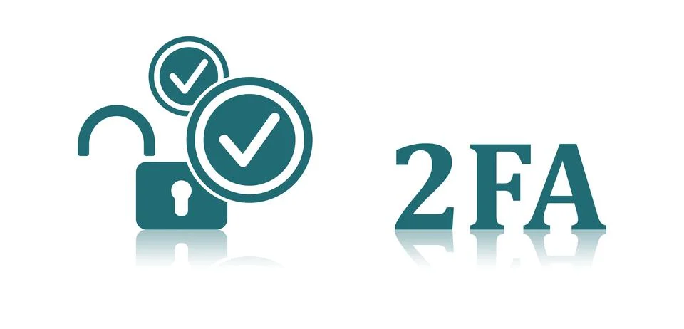 Concept of 2fa Stock Illustration
