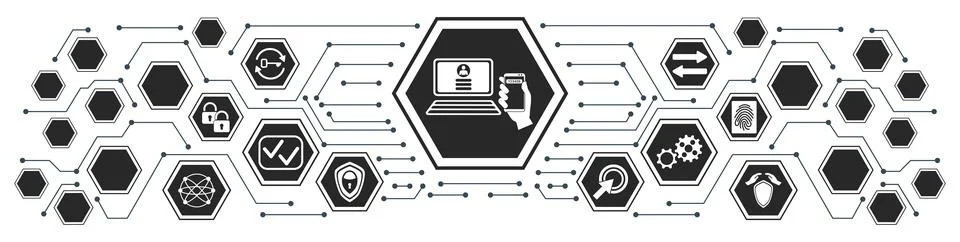 Concept of 2fa Stock Illustration