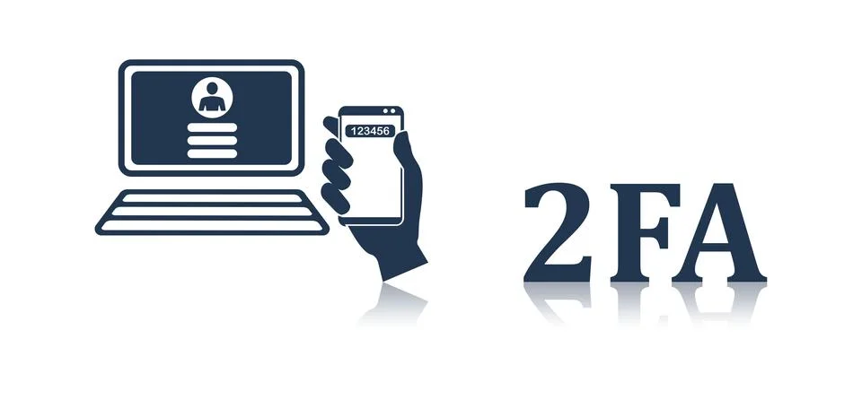 Concept of 2fa Stock Illustration