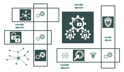 Concept of 2fa Stock Illustration