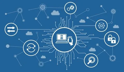 Concept of 2fa Stock Illustration