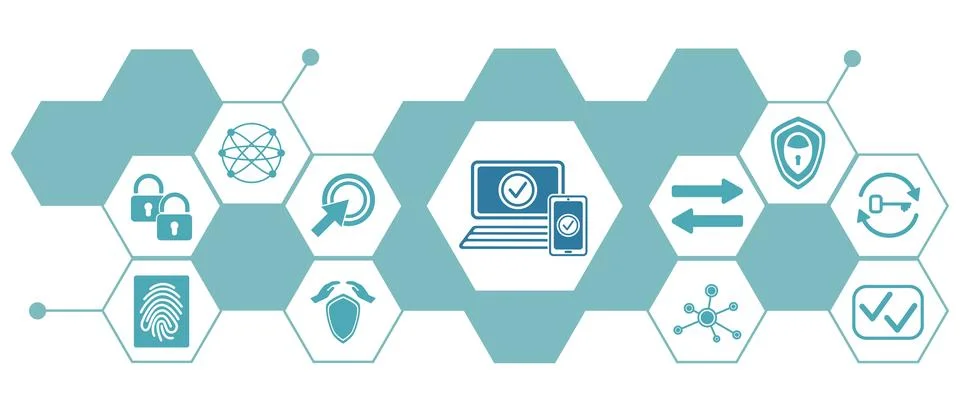 Concept of 2fa Stock Illustration