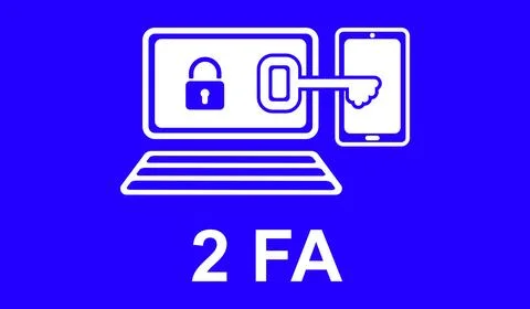 Concept of 2fa Stock Illustration