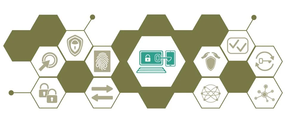 Concept of 2fa Stock Illustration