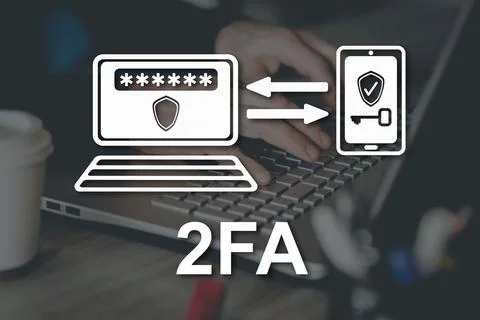 Concept of 2fa 写真素材