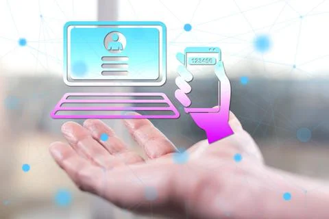 Concept of 2fa 写真素材