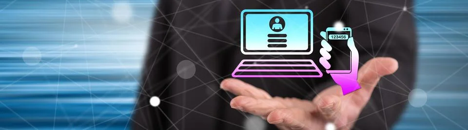 Concept of 2fa 写真素材