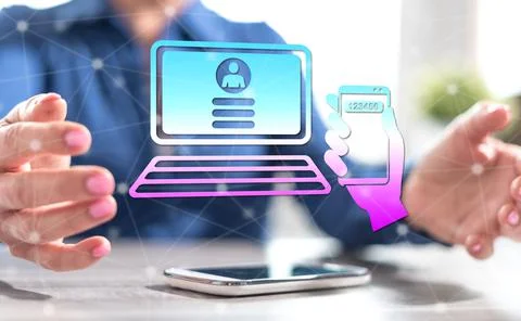 Concept of 2fa Stock Photos