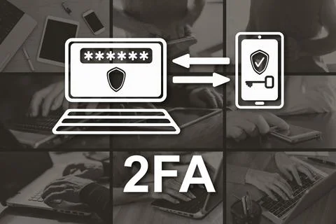 Concept of 2fa 写真素材