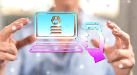 Concept of 2fa 写真素材