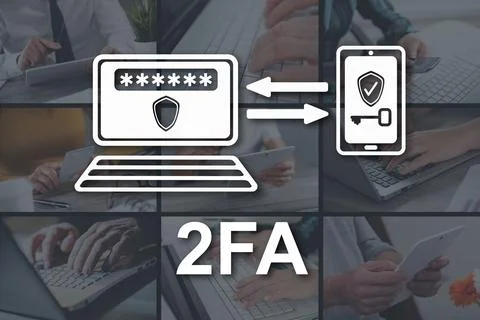 Concept of 2fa Stock Photos