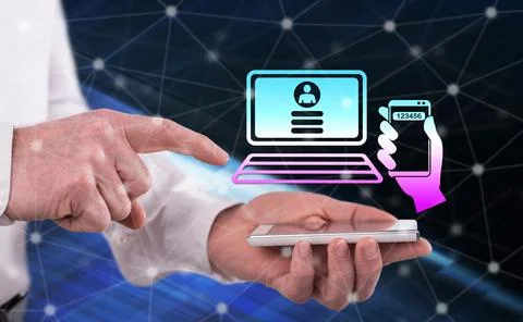 Concept of 2fa Stock Photos