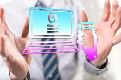 Concept of 2fa Stock Photos