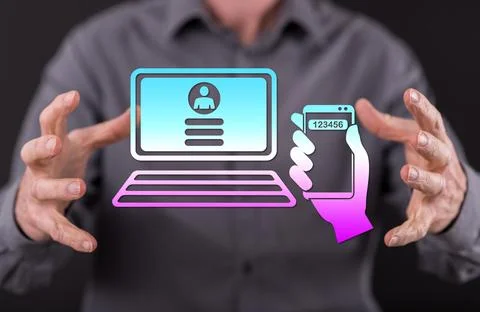 Concept of 2fa Stock Photos