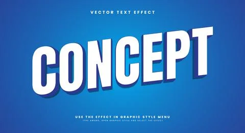 Concept 3d cartoon Style editable text effect 스톡 일러스트