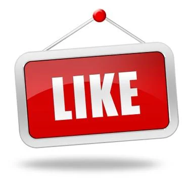 Like concept  3d illustration Stock Illustration