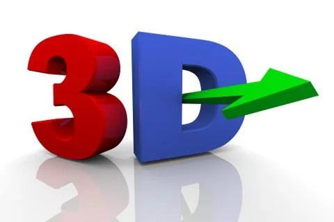 Concept of 3d vision Stock Illustration