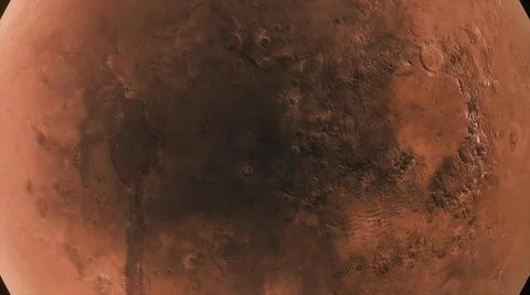 Concept 43-P1 View of the 3D Rendering Realistic Planet Mars Stock Illustration