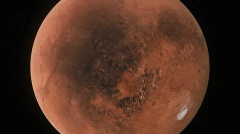 Concept 45-P1 View of the 3D Rendering Realistic Planet Mars Stock Illustration