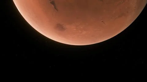 Concept 50-P1 View of the 3D Rendering Realistic Planet Mars Stock Illustration