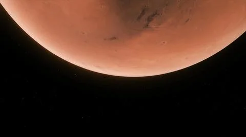 Concept 53-P1 View of the 3D Rendering Realistic Planet Mars Stock Illustration