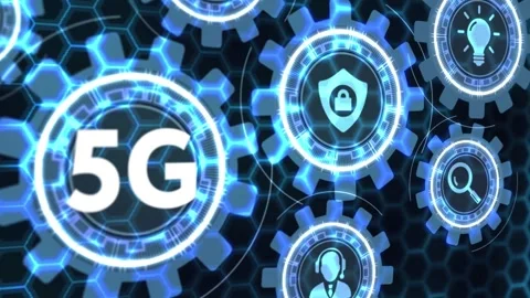 The concept of 5G network, high-speed mobile Internet, new generation network Vídeo Stock 140946681