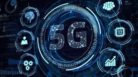 The concept of 5G network, high-speed mobile Internet, new generation network 스톡 동영상 149754974