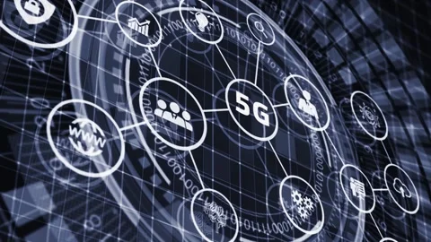 The concept of 5G network, high-speed mobile Internet, new generation network Stock-Footage 152869850