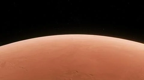 Concept 60-P1 View of the 3D Rendering Realistic Planet Mars Stock Illustration