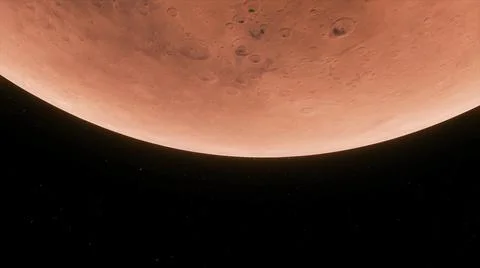 Concept 62-P1 View of the 3D Rendering Realistic Planet Mars Stock Illustration