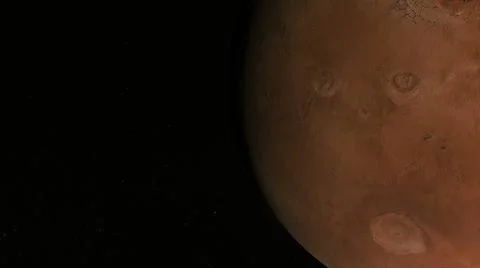 Concept 74-P1 View of the 3D Rendering Realistic Planet Mars Stock Illustration