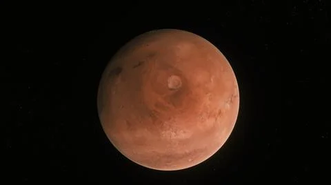 Concept 81-P1 View of the 3D Rendering Realistic Planet Mars Stock Illustration