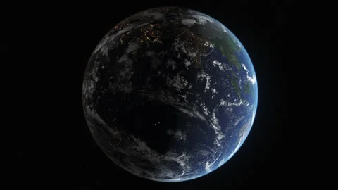 Concept 9-U1 View of the Realistic Planet Earth from Space Video stock 138920604