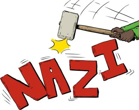 Concept about bigotry with sledge hammer Stock Illustration
