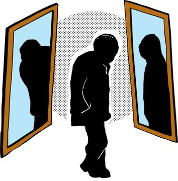 Concept about discrimination and trust Stock Illustration