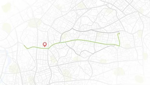 Concept of abstract GPS navigation and online navigation with POI. Several way Stock Illustration