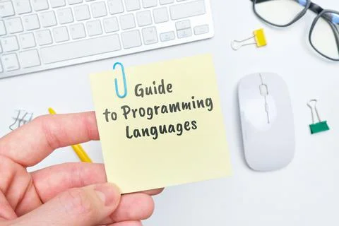 Concept of an abstract guide to learning programming languages Stockfoto's