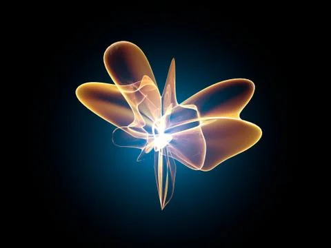 The concept of abstract shapes on a black background Illustrazione stock