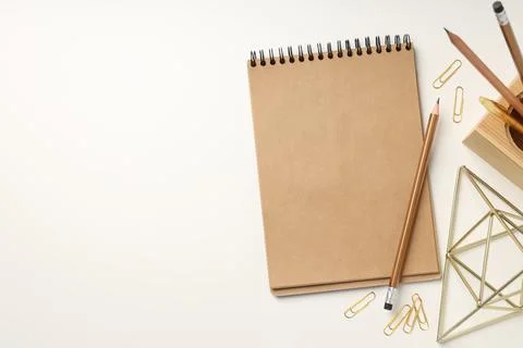 Concept of accessories for office or study, space for text Stock Photos