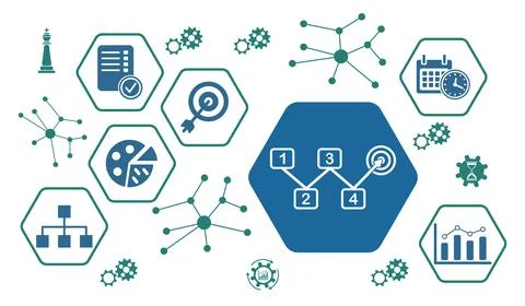 Concept of action plan Stock Illustration