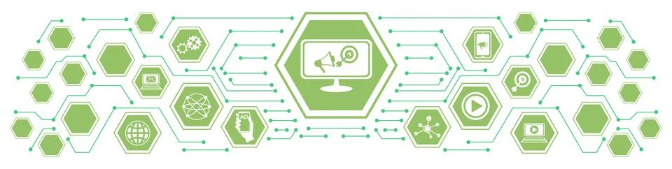 Concept of ad targeting Illustrazione stock