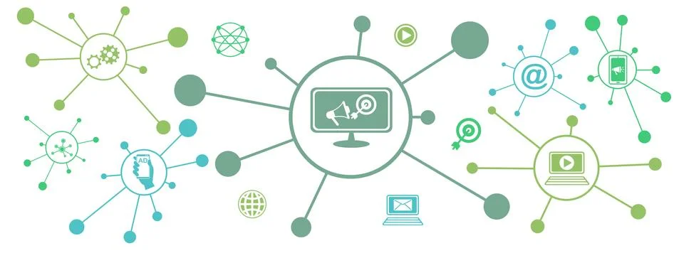 Concept of ad targeting Stock Illustration